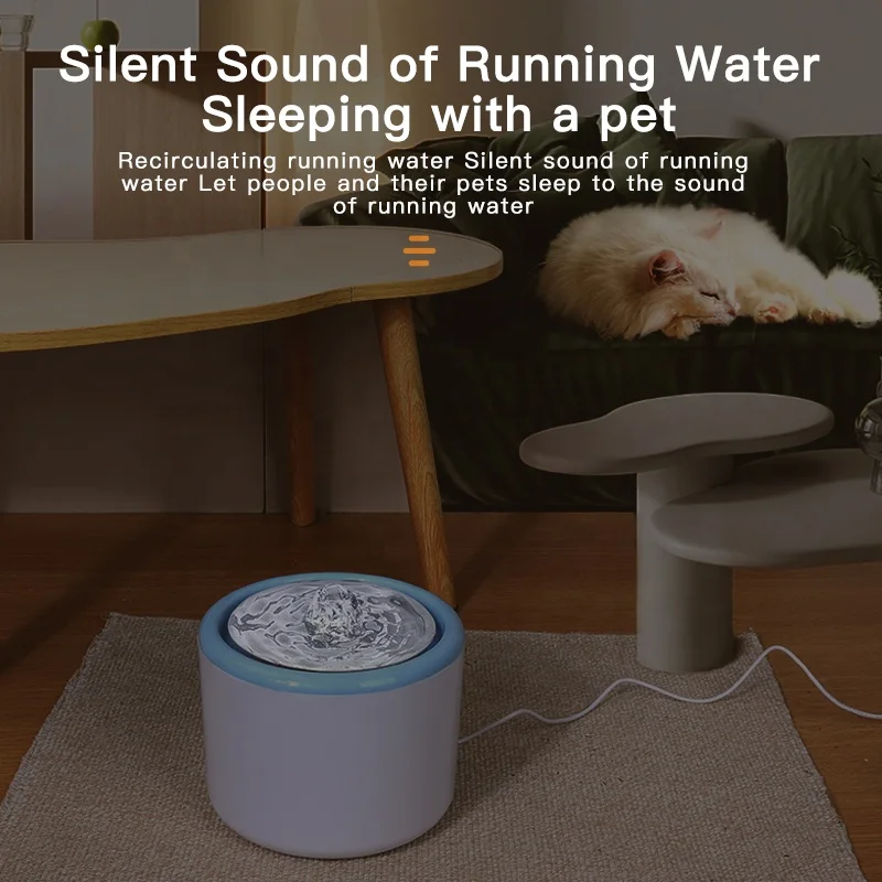 Factory Wholesale Custom Logo 2.5L Automatic Dog Water Dispenser Auto Filter Pet Cat Water Fountain