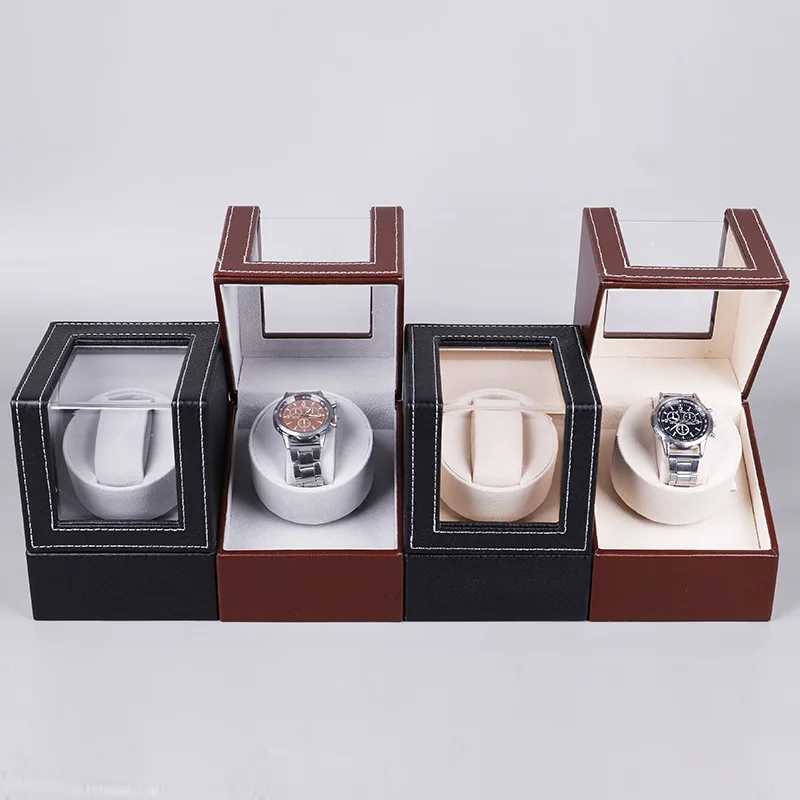 Brand Luxury Mechanical Wrist Watch Storage Organizer Watch Box Holder Display Automatic Watch Rotating Winder Gift Box