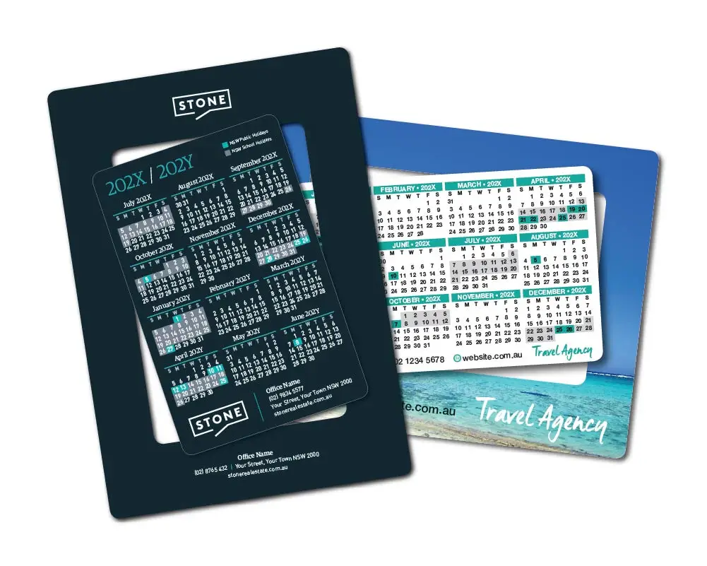 A5 size house shaped magnetic paper fridge calendar