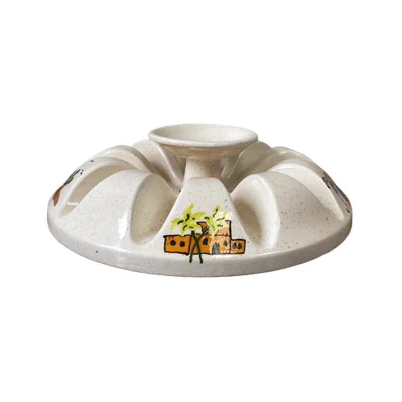 Custom Party Mexican Party Platter Taco stand plate Classic round ceramic Large Taco holder