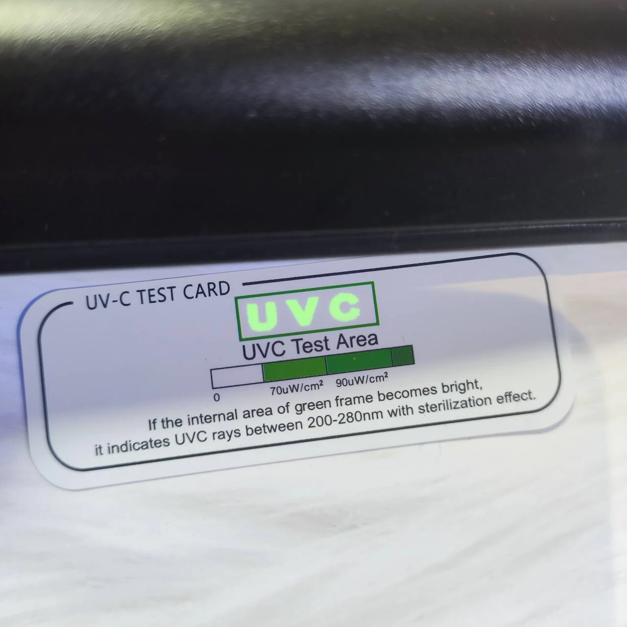 UVC Disinfection Lamp Test Card LED UV Strength Card for Gift Giving