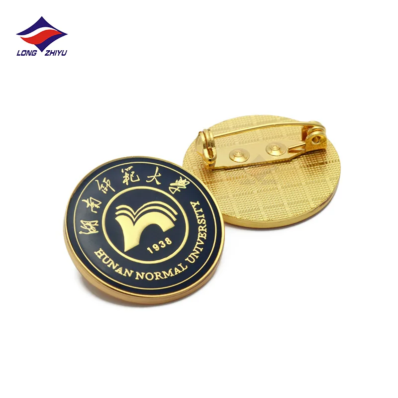 Longzhiyu Custom Heart Metal Pins with Personalized Logo Hard Enamel Lapel Pin Badges Rainbow Metal Crafts for Gifts