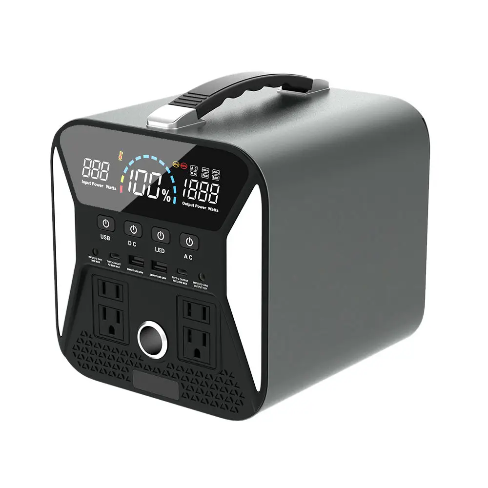 2024 Solar Generator 300W 110V 220V Lithium Battery Fast Charging Portable Power Bank Power Station
