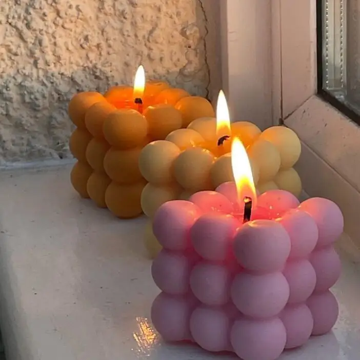 wholesale handmade craft colorful customized art shaped bubble candle/candel