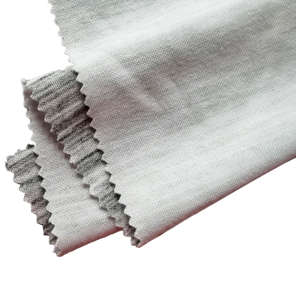 Yarn-dyed rayon polyester spandex segment color jersey, knitted stretch satin color fabric, segment dyed knitted fashion fabric