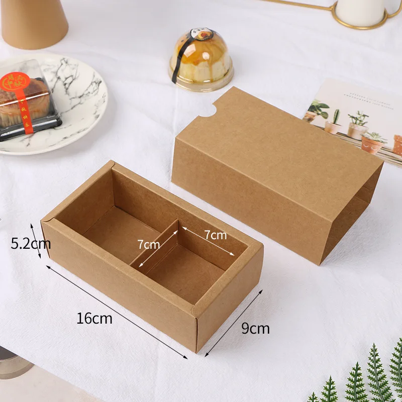 Frosted Clear PVC Sleeve Window Paper Cake Bakery Cookie Pastry Drawer Boxes With 2 4 6 Dividers