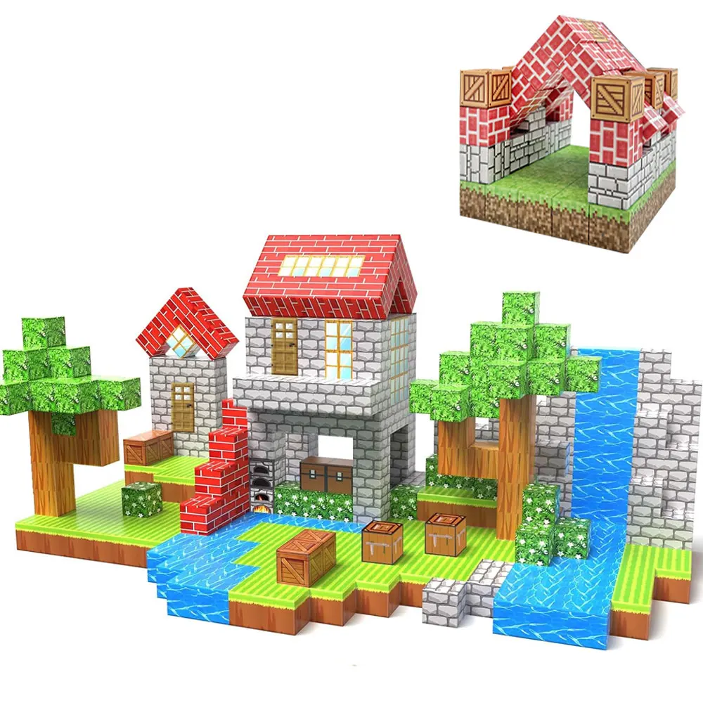 My World Magnetic Block Puzzle Magnets Build Mini Toys Magnet Stone A Variety Of Small Block Magnetic Building Blocks Diy Toys