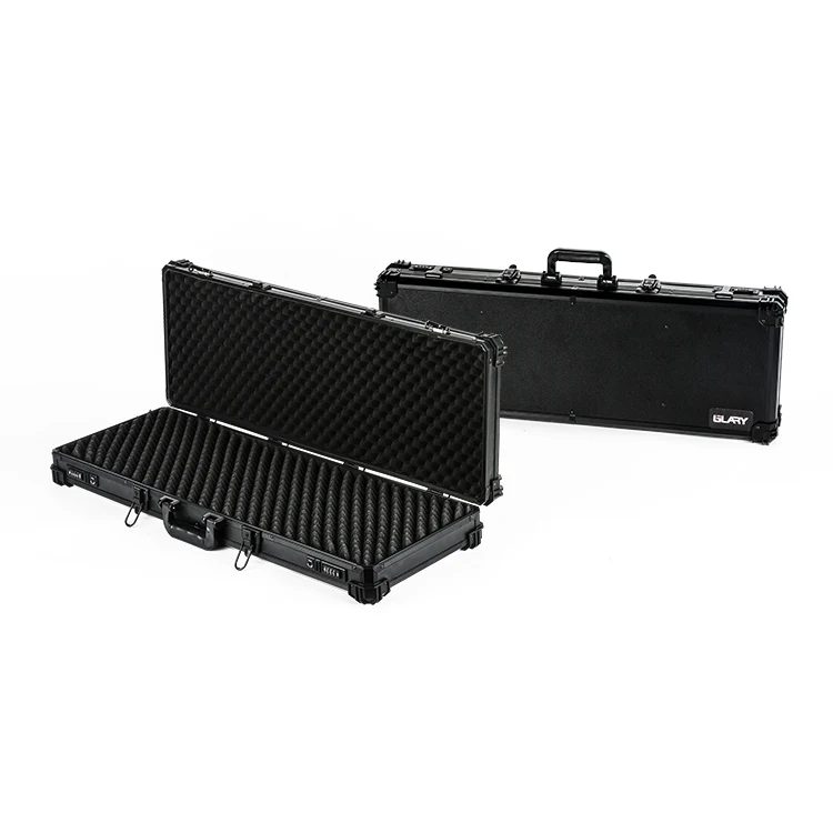 GLARY moisture-proof tactical gun case with foam shockproof rugged long size gun case box portable gun carrying case box