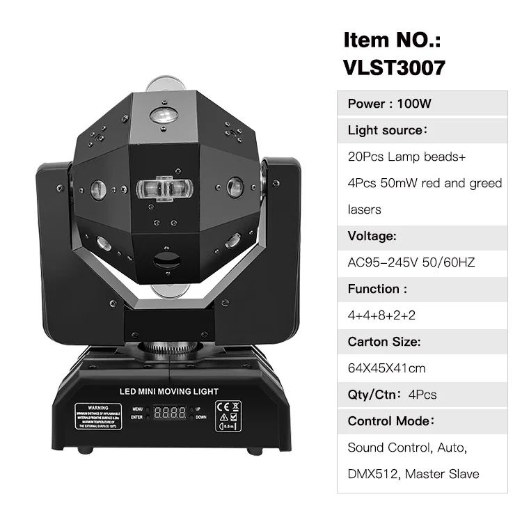 Manufacturer Moving Head 100w Magic Disco Ball laser lights projector stage DJ laser lights for night club