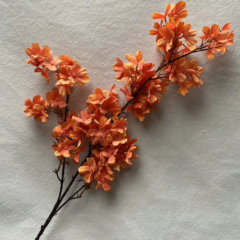 100 Styles Orange Silk Flowers Arrangement for Wedding Decoration Orange Artificial Flowers