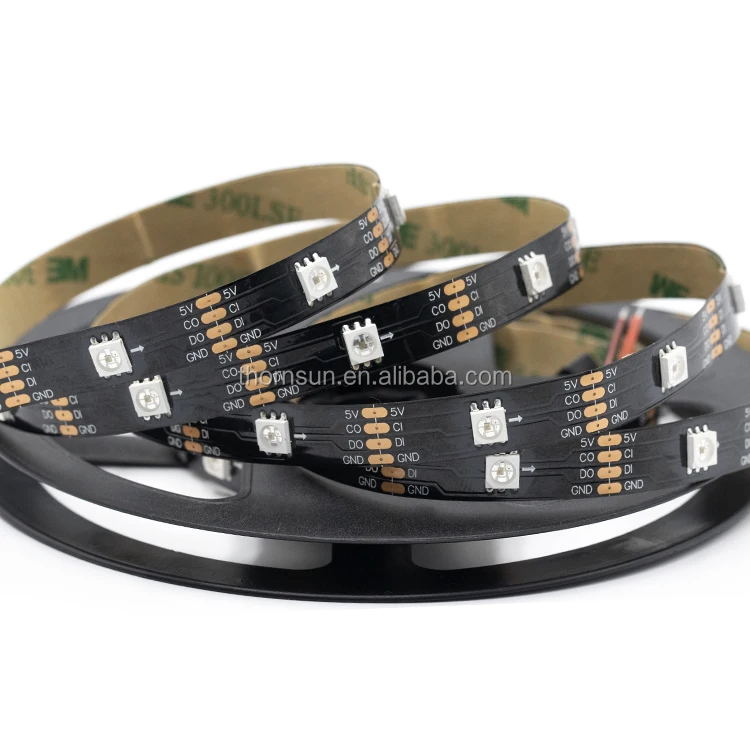 Лидер продаж, Светодиодная лента rgb с высоким индексом цветопередачи CRI apa102, 30 светодиодов/м, 505050rgb IP65, водонепроницаемая эпоксидная светодиодная Пиксельная лента, гарантия 2 года