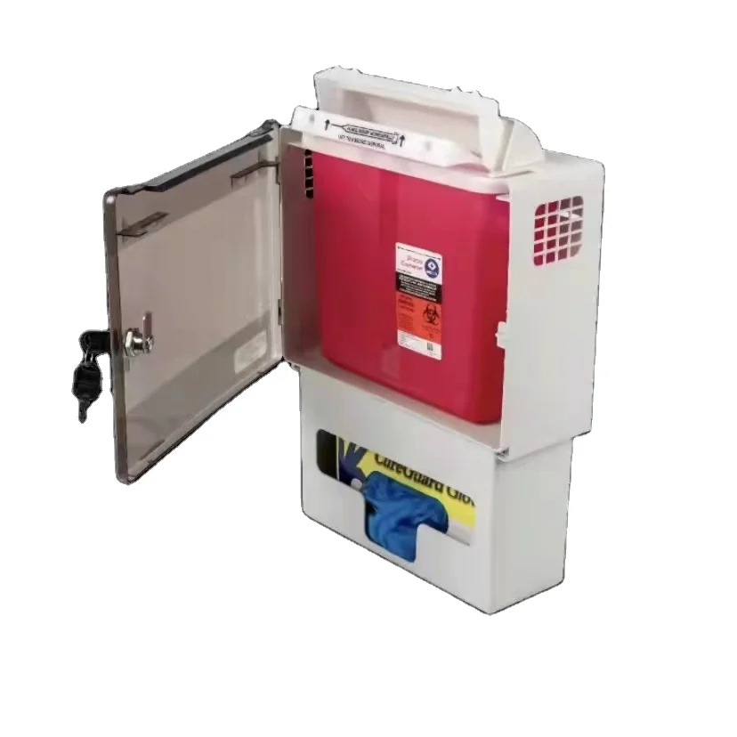 5L disposable medical sharp container with glove holder