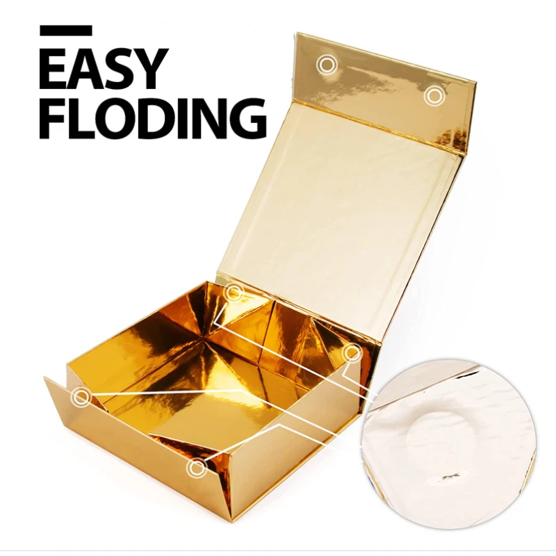 collapsible gift box with magnetic closure Design making perfume bottle with box packaging orange gift boxes Free sample