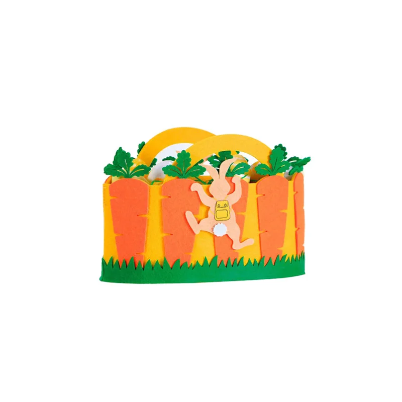 2019 Popular Easter Felt Egg Box Gift Basket For Spring Decoration