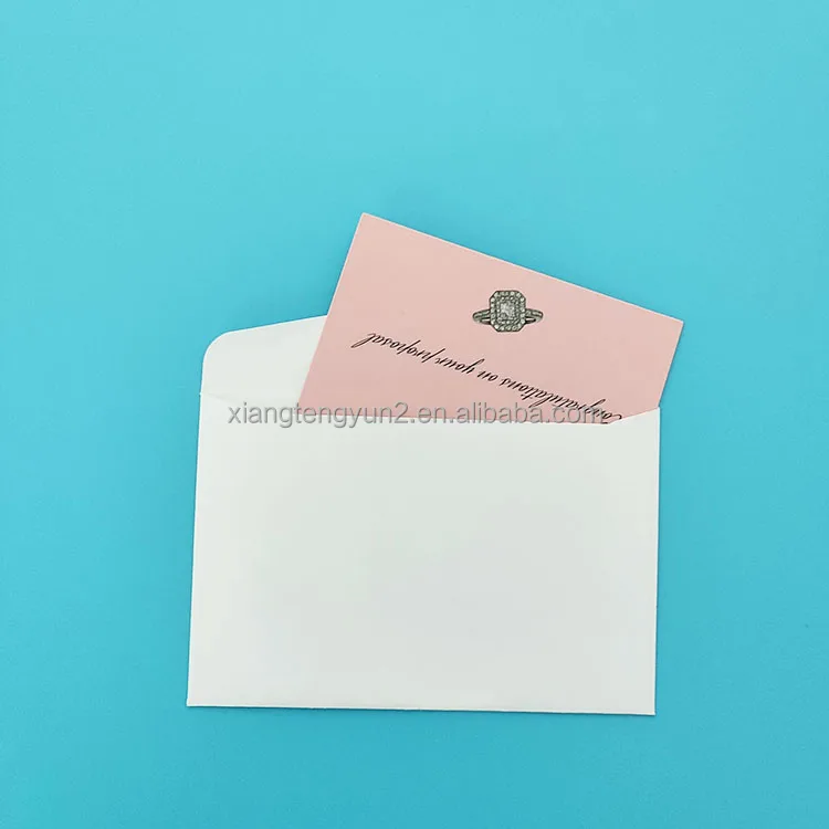 Gift Cards With Stickers Label Custom Logo Wedding Greeting Invitation Thank You Gift Notes Cards with Envelope