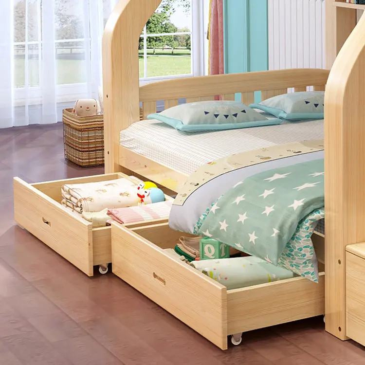 Manufacturer well made  modern simplicity durable solid wood bunk bed