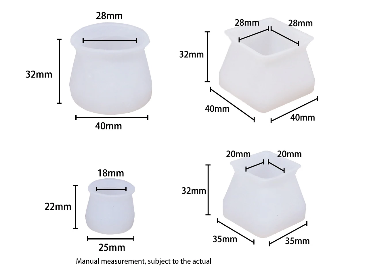 White silent silicone chair foot cover table and chair foot pad protector