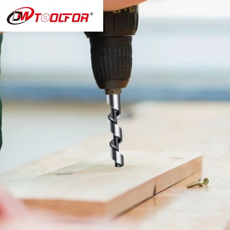 DMtools Custom 6/8/10/12/18/20mm Wood Drill Bit Auger High Carbon Steel Wood Auger Drill Bit