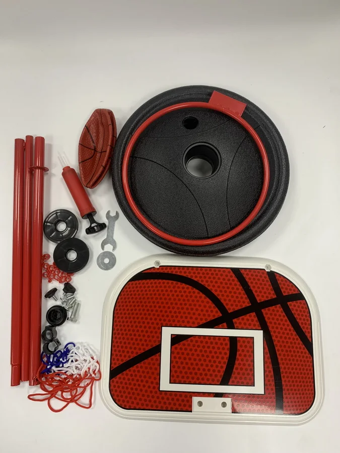 Height Adjustable High Quality Plastic Indoor Kids Toy Basketball With Stand And Hoop For Kids