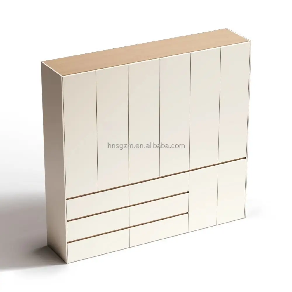 Custom Modern Cream High-End Bedroom Wardrobe Wood Material for Living Room Apartment Home Office