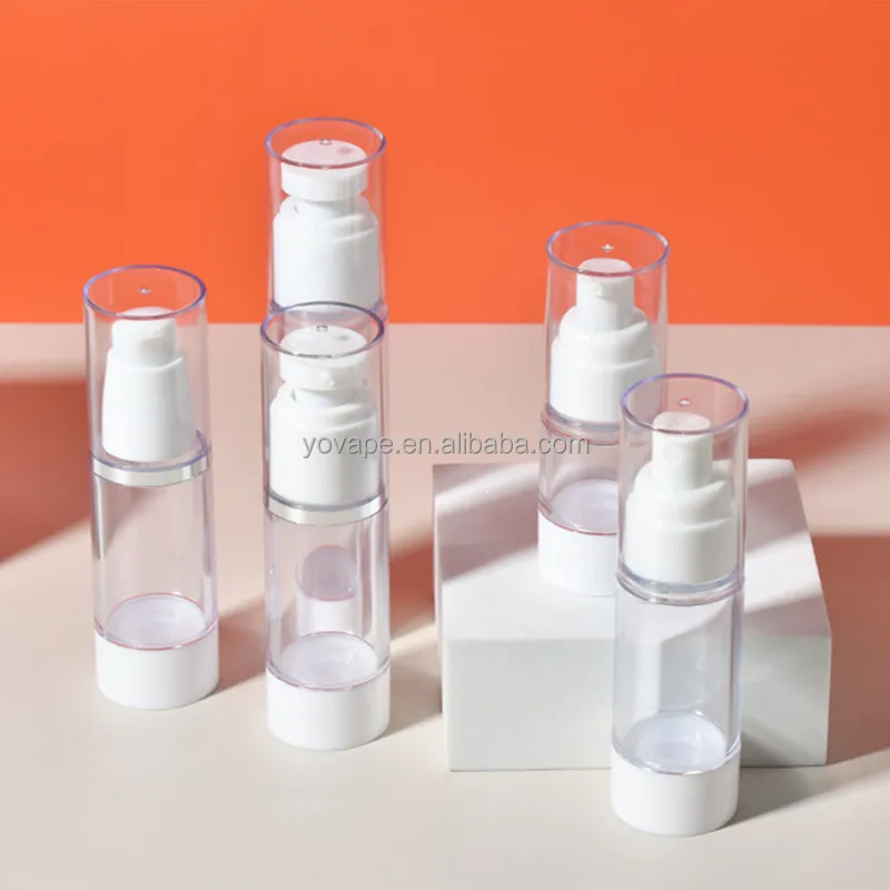 AS Vacuum Airless Travel Mini Dispenser Empty Clear Press Lotion Pump Bottles Cosmetics Skincare Fine Mist Spray Plastic Bottle