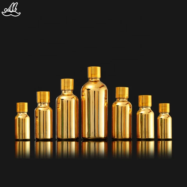Luxury electroplating glass dropper essential oil bottle