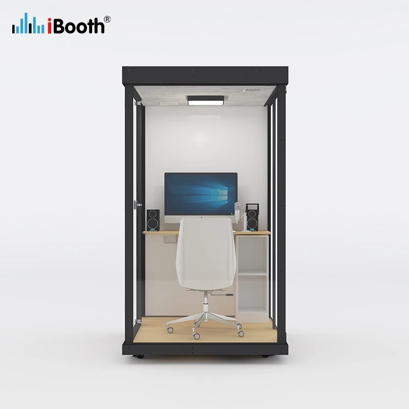 A mini telephone cabin sound isolation booth soundproof pod  for work
