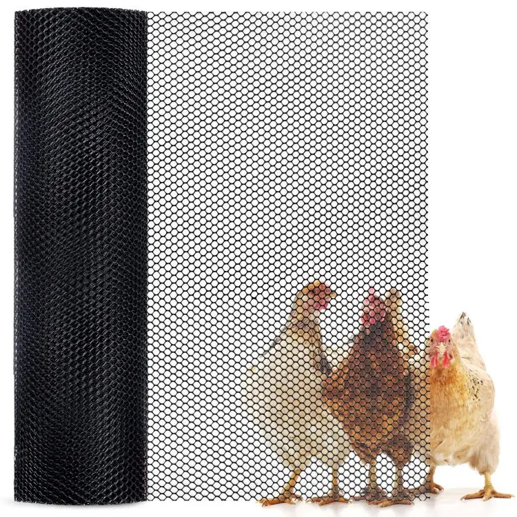 Robust Colored Hexagonal Plastic Mesh for Temporary Garden Fencing to Protect from Yard Poultry and Pests