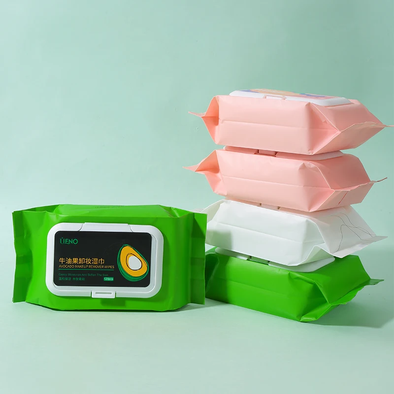 UENO 120pcs Skin-Friendly Gentle Makeup Remover Wet Wipes UEN063-65 Private Label Clean Paper Multi-Purpose Disposable Wet Wipe