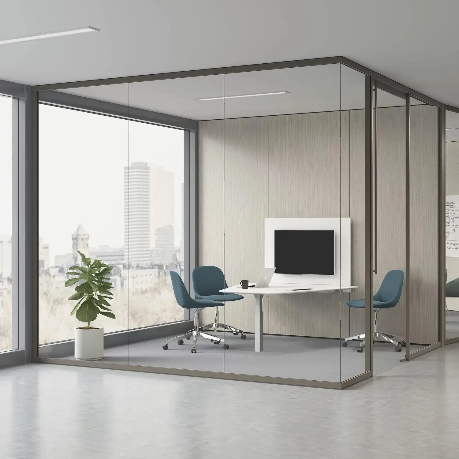 Glass paritition