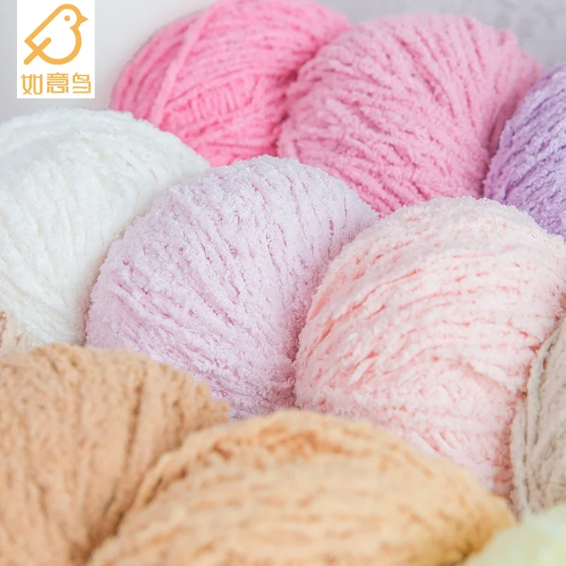 Yarncrafts dyed Crochet polyester hand knitting yarn 3 ply yarn for baby
