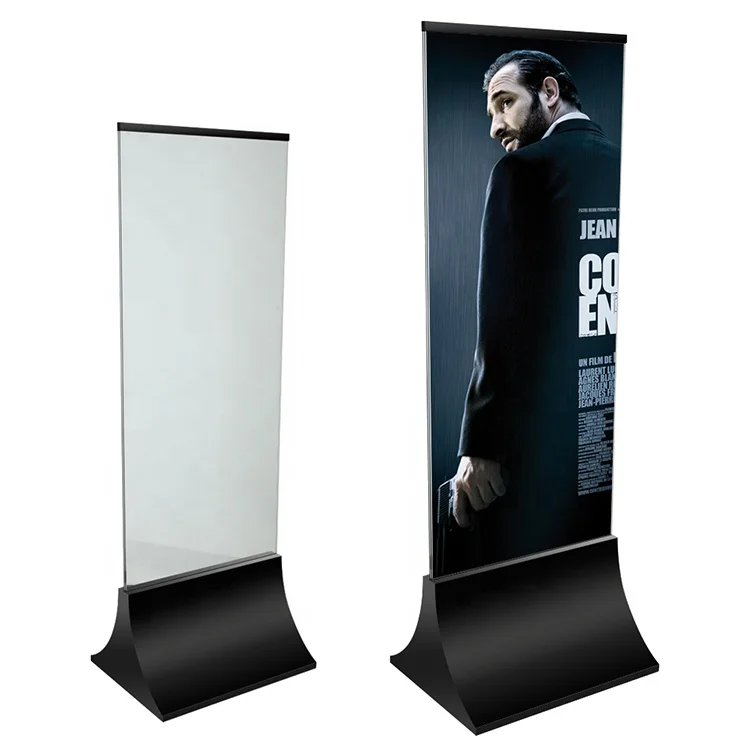Double Sided Floor Standing Advertising Display metal poster display stand photo frame poster stand for advertising display