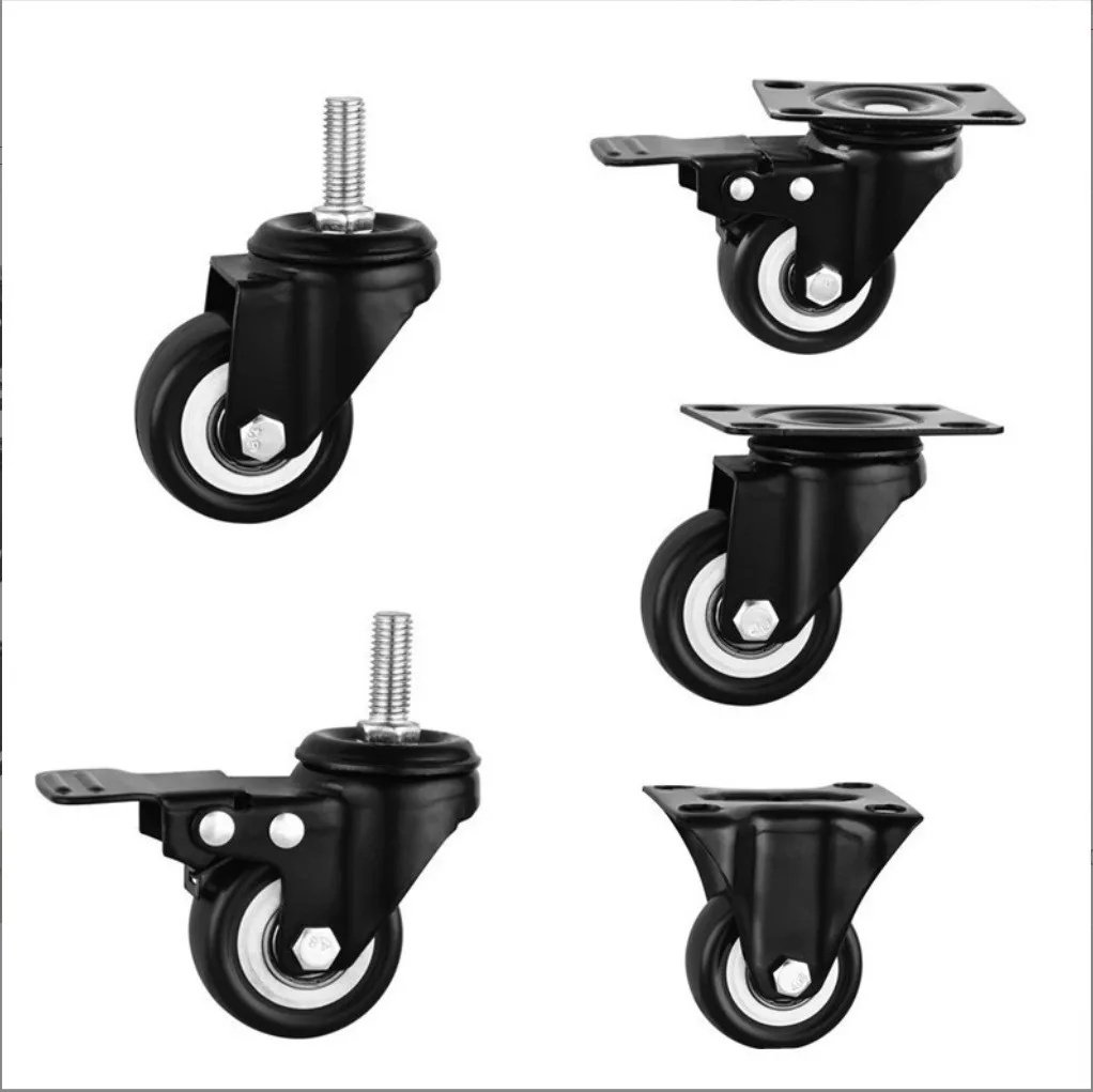 sewing machine caster wheel Polyurethane Foam No Noise Wheels Swivel Caster 1.5 inch 2 inch 2.5inch wheels for air cooler