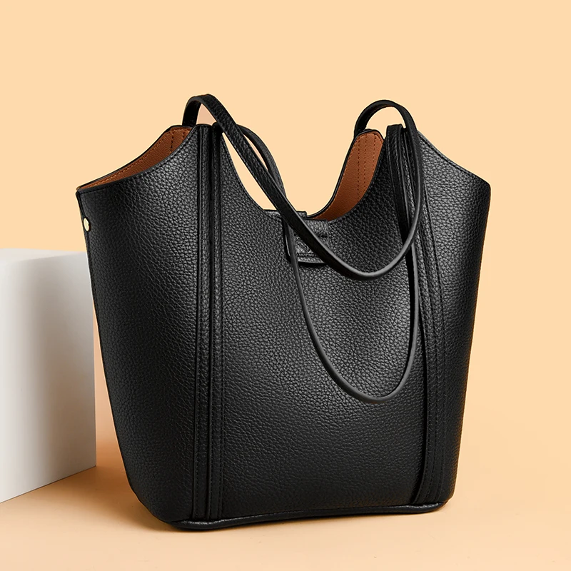 2025 NEW Wholesale Products Tote Bag Women Handbags Ladies Suitable Daily Fashion  Laptop Bag Large Soft PU Leather Bag