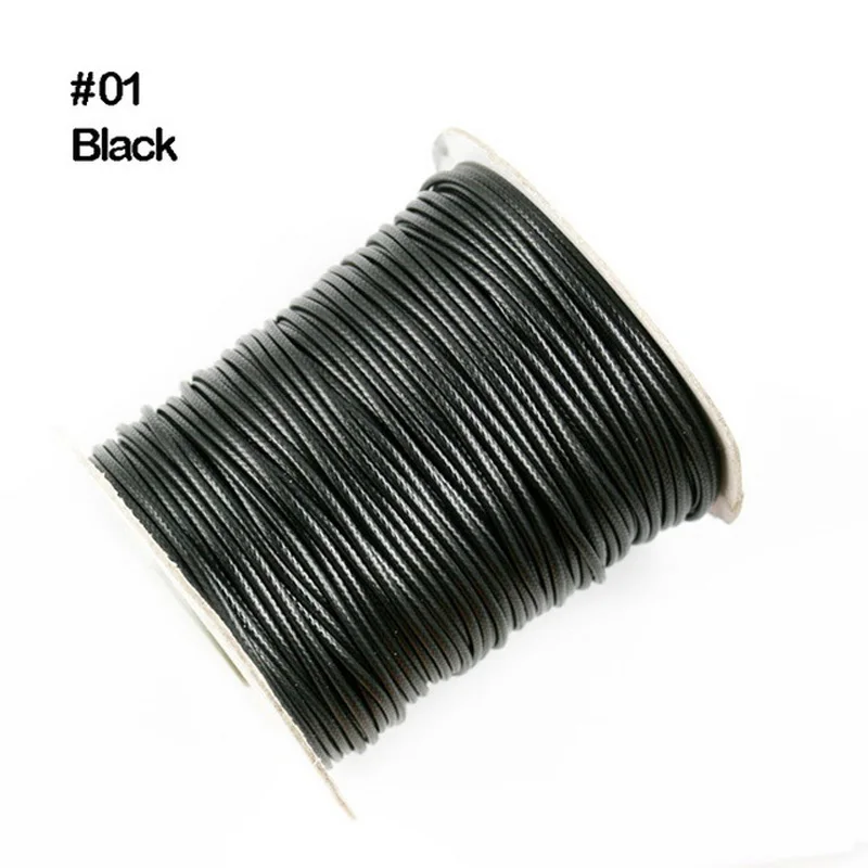 Multi Color 2mm Waxed Cotton Cord For Beading Craft DIY Bracelet Necklace Braided String Thread Jewelry Findings Making