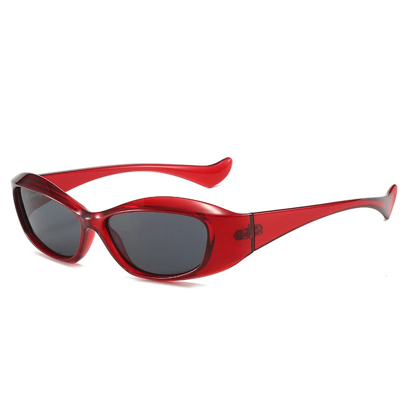 Fashion Around Shades Futuristic Oval Trendy Eyewear Y2K Sun Glasses Small Sunglasses for Women Men