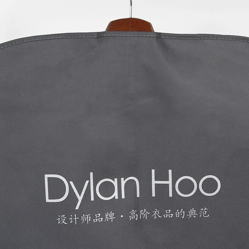 Custom Logo Lightweight Foldable Suit Bag Eco-friendly Non-woven Garment Cover Bag with PVC Transparent Window