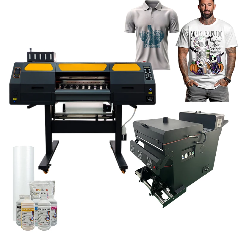 LAITUO High Quality Aluminum Beam 1500W Power Dtf 4 Head Tshirt Sticker Printer Dtf I3200 Nozzle Printing Machine Universal