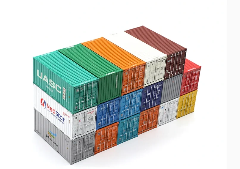 1:50 Scale 24.5cm High Simulation Alloy Triton Container Dry Cargo Container Container Logistics Truck Model Storage Yard Scene