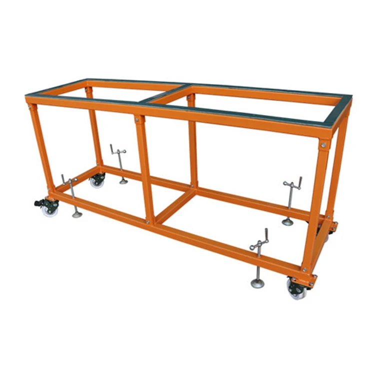 New Type Orange/customized Steel Working Table for Stone Processing work bench granite fabrication table
