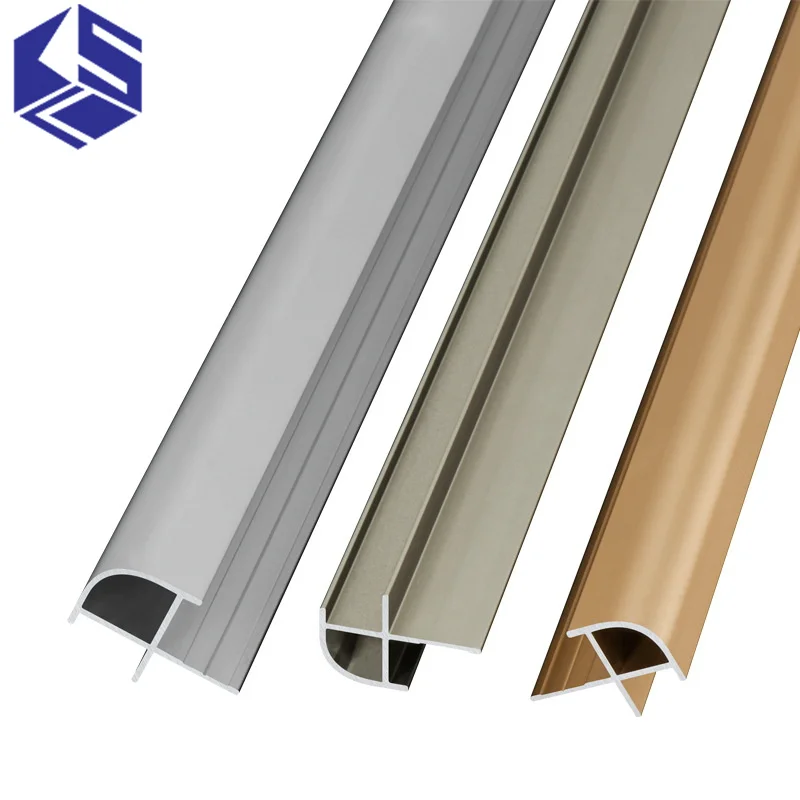 Aluminum alloy wall panel arc positive Angle bar living room tile positive Angle line edge bar wood finish round positive Angle