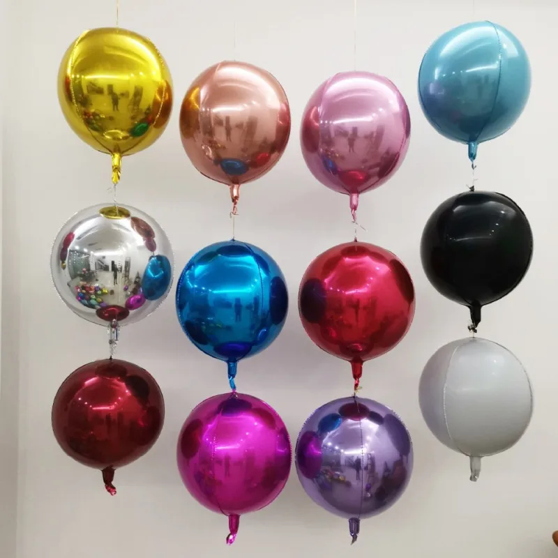 12 Inch 4D Aluminum Foil Balloon Graduated Color Multi-color Optional Helium Floating Birthday Party Wedding Decorative Balloon
