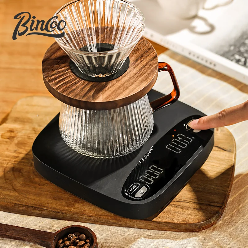 Bincoo Coffee Scale with Timer, Espresso Scale with Flow Measurements, Digital Coffee Scale with Auto Timing Mode