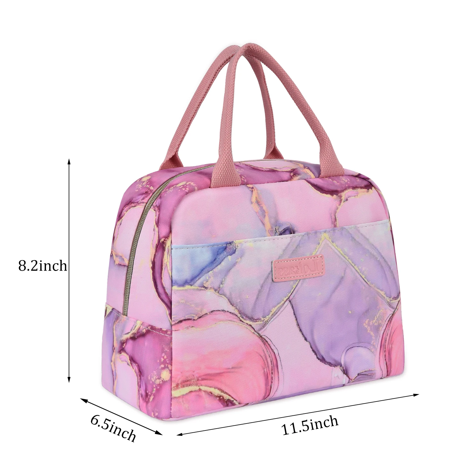 Fast Shipping In Stock Wide-Open Durable Nylon Thermal Lunch Carry Tote Bag Insulated Lunch Bag for women Work Picnic Hiking