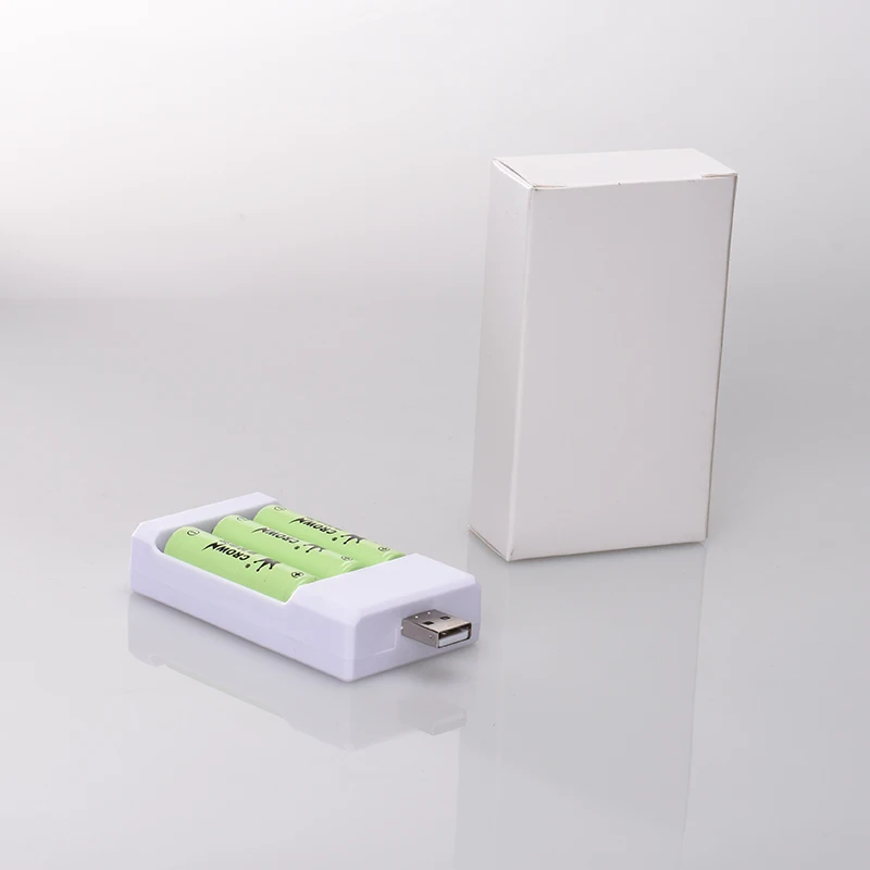 CROWN V USB AA AAA intelligent portable battery charger 3 slots for NI-CD NI-MH