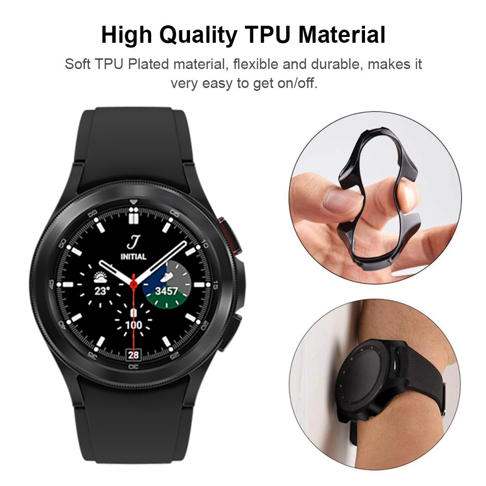 New Electroplated TPU Watch Case For Samsung Galaxy Watch 4 classic Protective Shell Half Cover