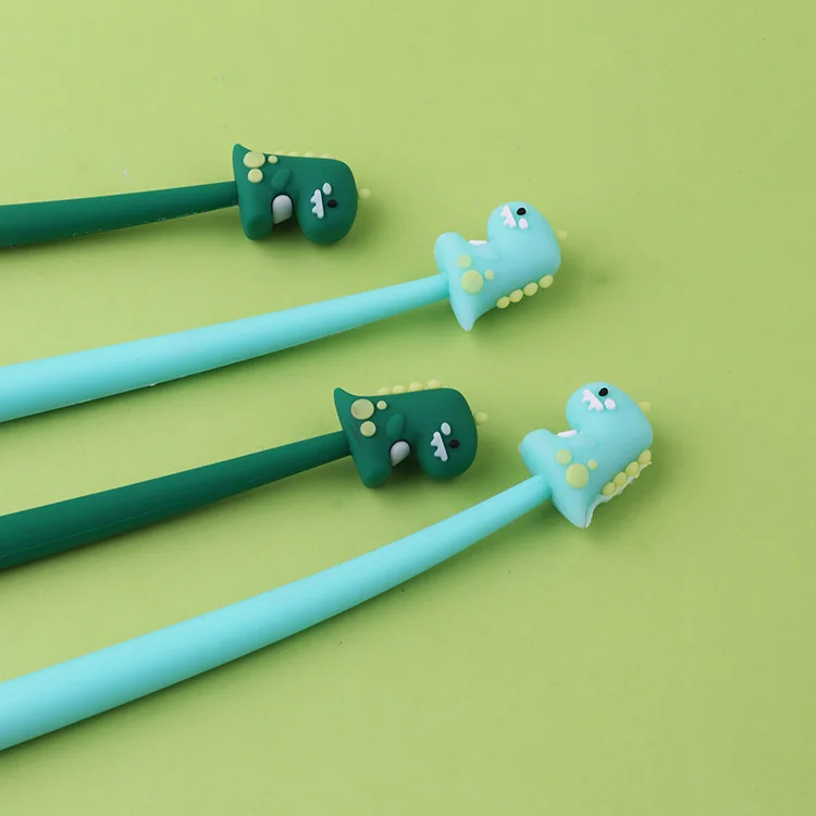 Fashion cute soft silicone egg dragon shaking pen small fresh and cute student writing pen