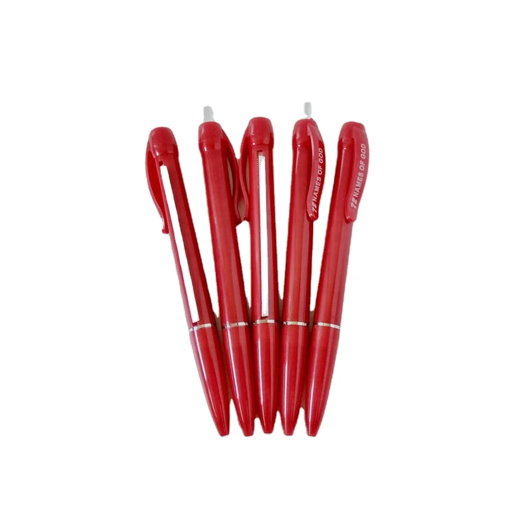 Red barrel Promotional Advertising Banner Pen With Paper Inside Plastic Retractable Pull out Banner Pen