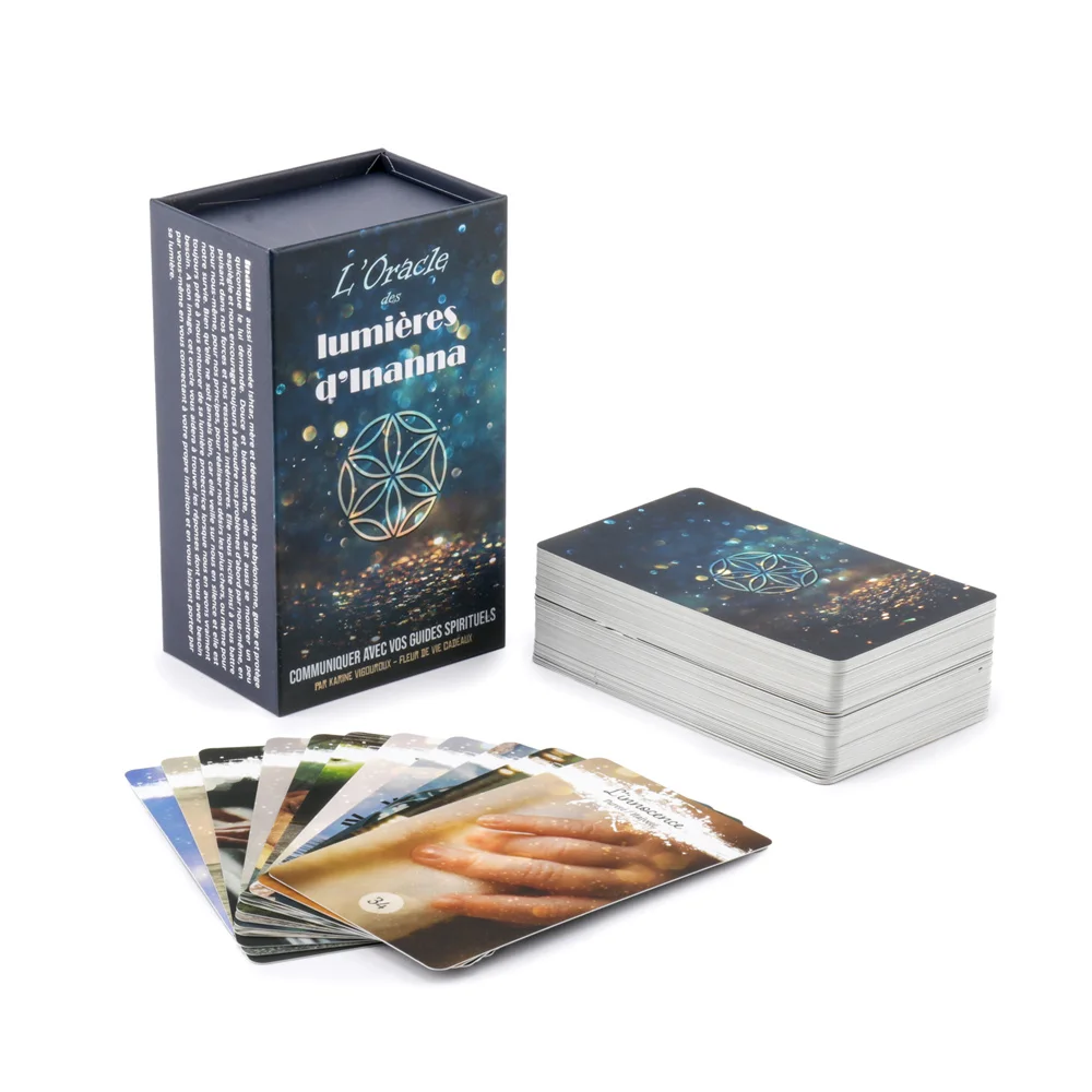 Настраиваемые печатные карты 350gsm оракул колоды карточные игры Игральные Таро С путеводителем