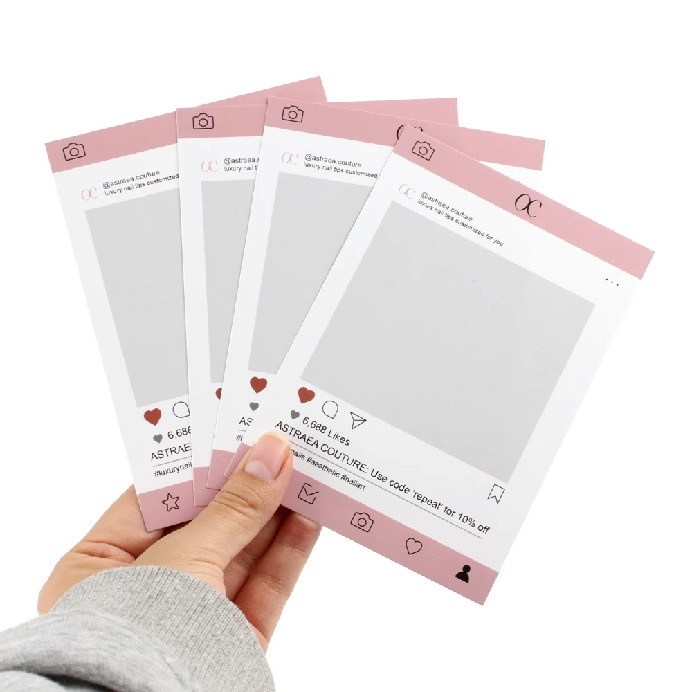Zhuoyida custom logo press on nails packaging card press on nail display cards for packaging